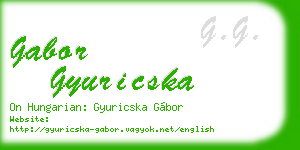 gabor gyuricska business card